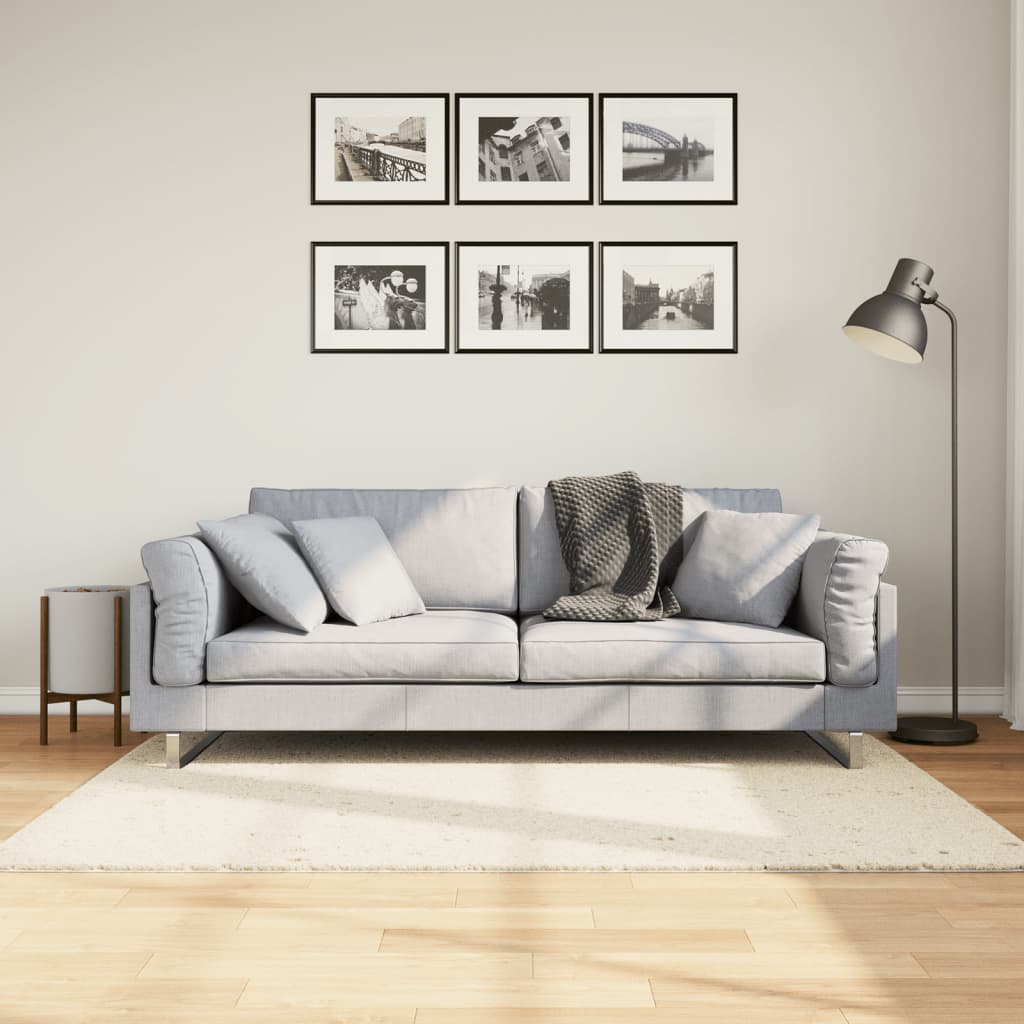 Tapis Shaggy Pamplona Poils Longs Moderne Crème-120 x 170 cm-La-Fabrique-Industrielle