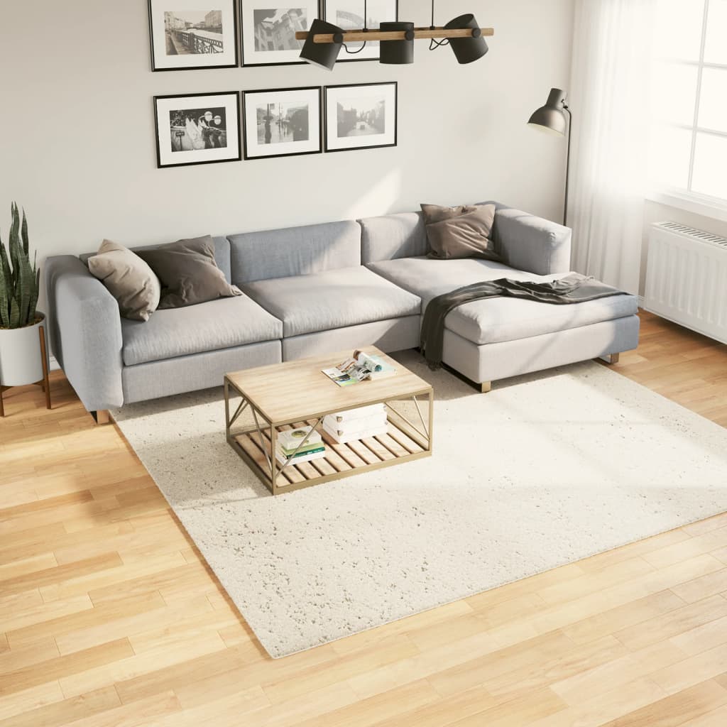 Tapis Shaggy Pamplona Poils Longs Moderne Crème-240 x 240 cm-La-Fabrique-Industrielle