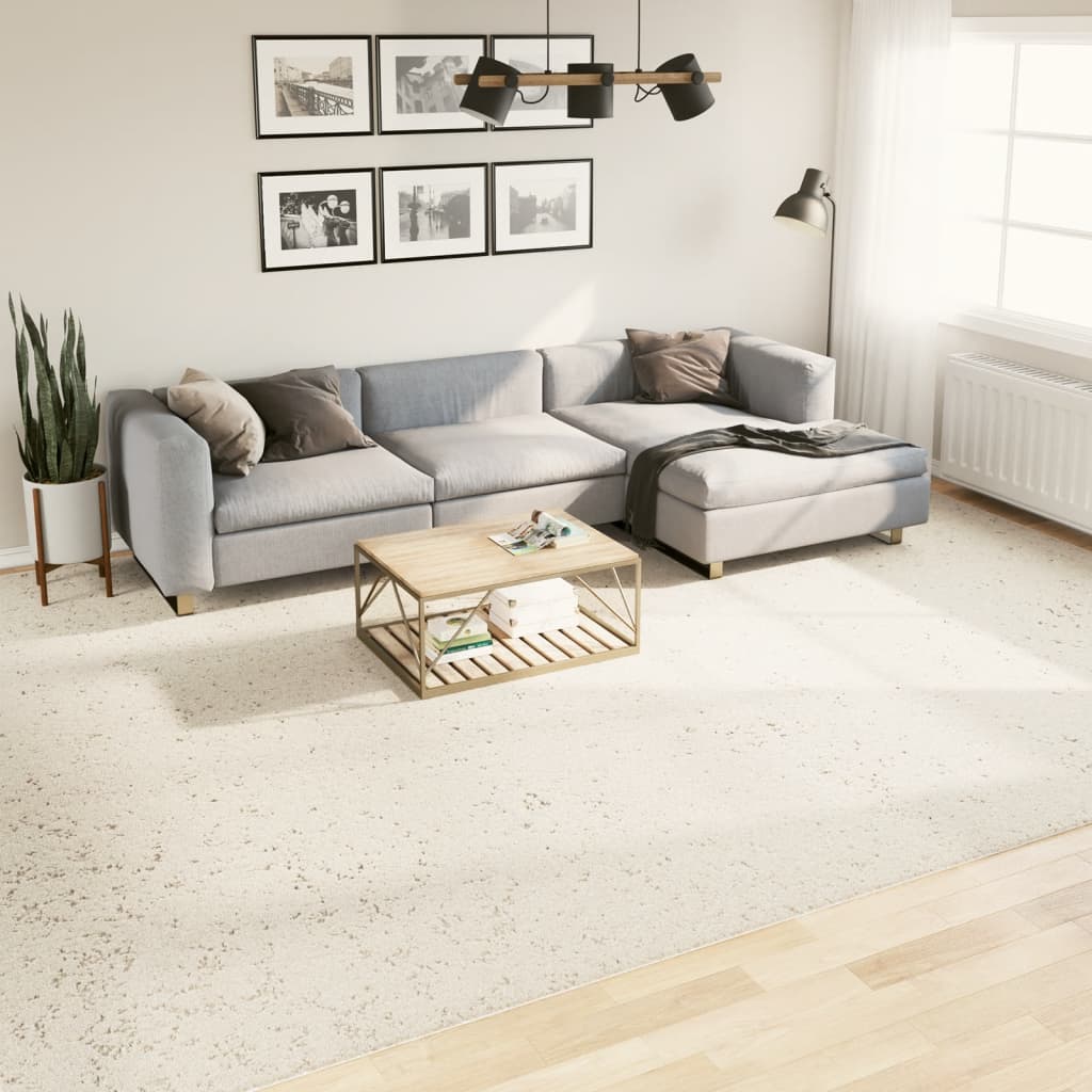 Tapis Shaggy Pamplona Poils Longs Moderne Crème-300 x 400 cm-La-Fabrique-Industrielle