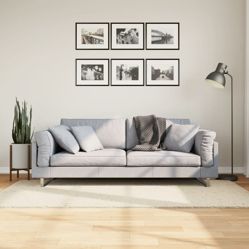 Tapis Shaggy Pamplona Poils Longs Moderne Crème-80 x 150 cm-La-Fabrique-Industrielle