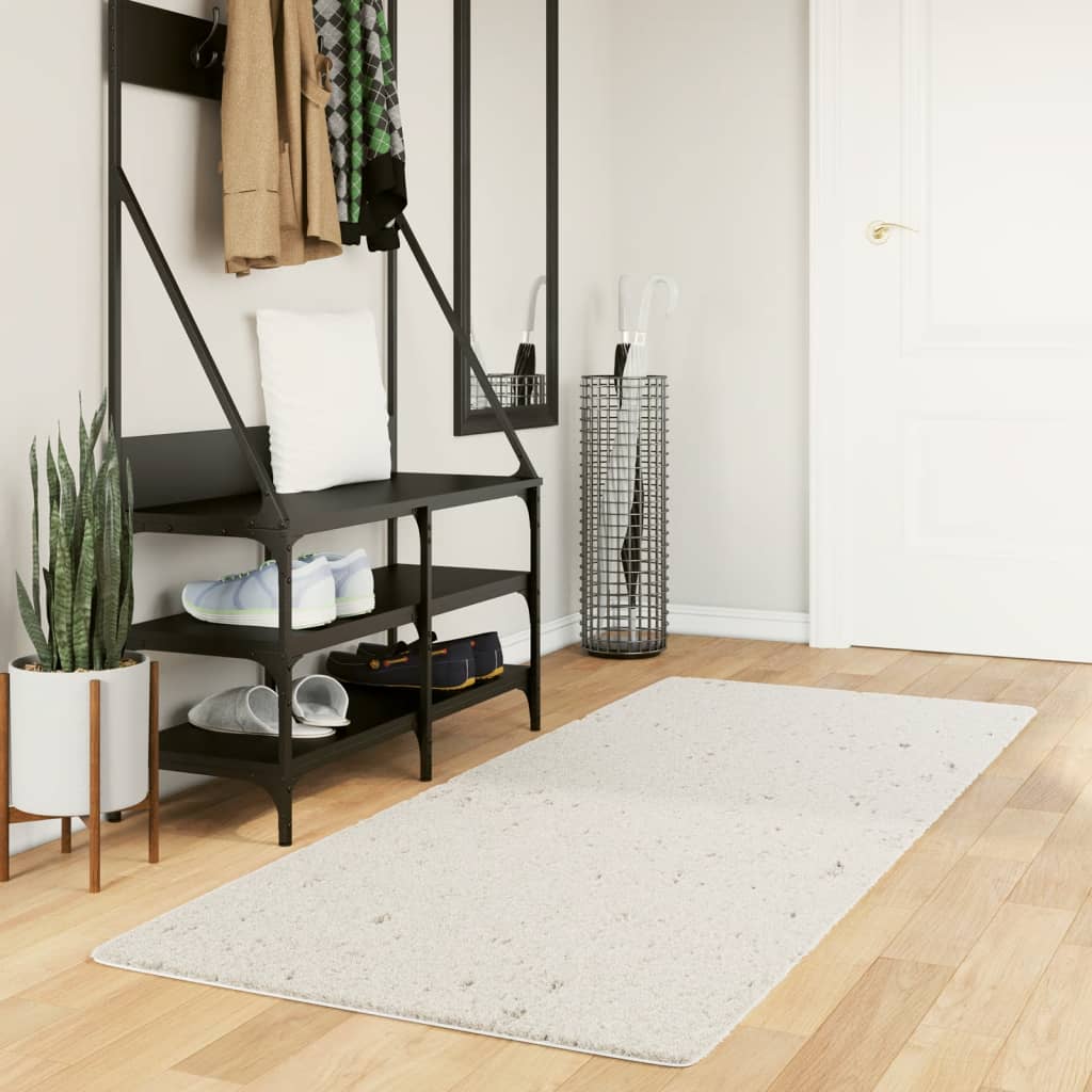 Tapis Shaggy Pamplona Poils Longs Moderne Crème-80 x 200 cm-La-Fabrique-Industrielle