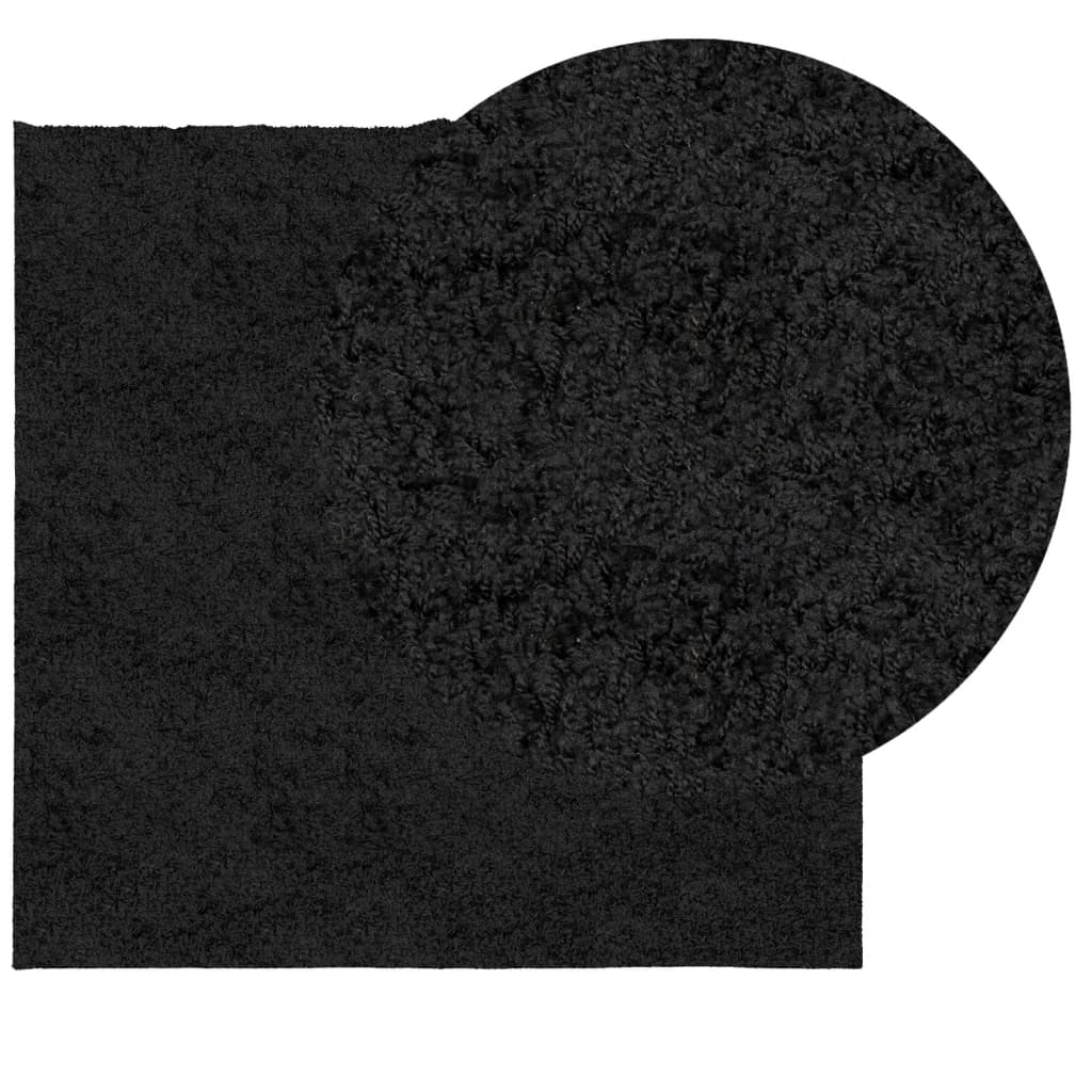 Tapis Shaggy Pamplona Poils Longs Moderne Noir-La-Fabrique-Industrielle