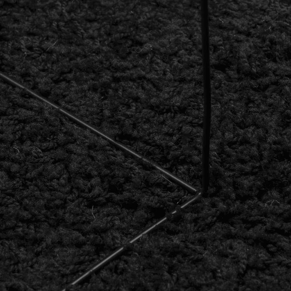 Tapis Shaggy Pamplona Poils Longs Moderne Noir-La-Fabrique-Industrielle