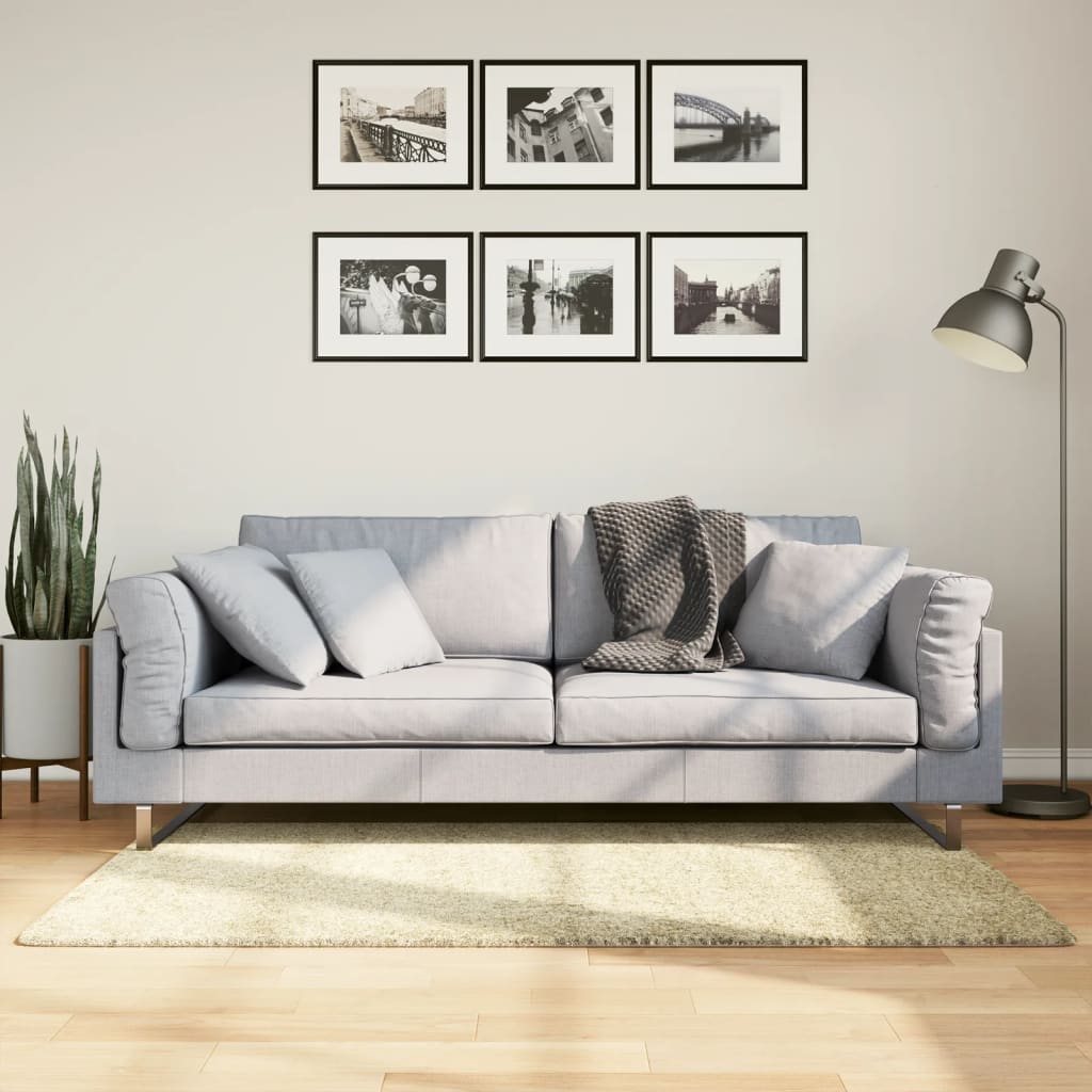 Tapis Shaggy Pamplona Poils Longs Moderne Ø 240 Cm Doré-80 x 150 cm-La-Fabrique-Industrielle