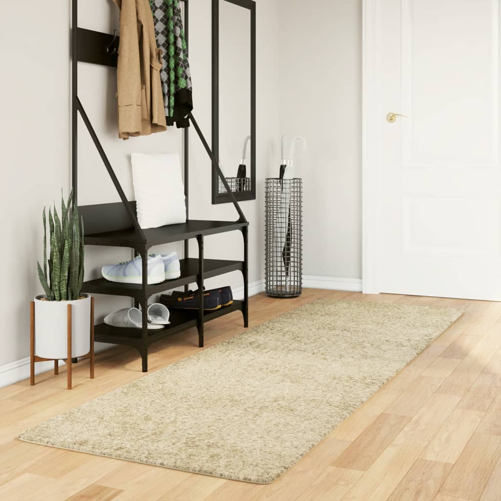 Tapis Shaggy Pamplona Poils Longs Moderne Ø 240 Cm Doré-80 x 250 cm-La-Fabrique-Industrielle