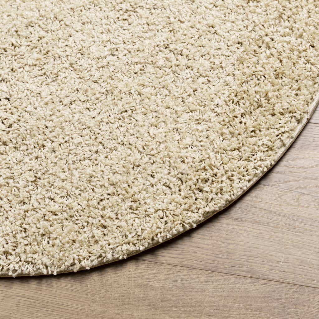 Tapis Shaggy Pamplona Poils Longs Moderne Ø 240 Cm Doré-La-Fabrique-Industrielle