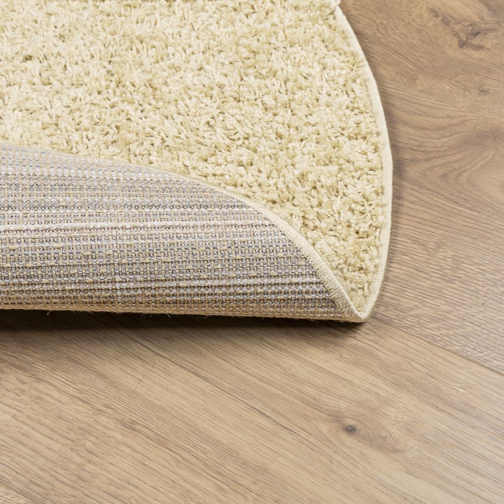 Tapis Shaggy Pamplona Poils Longs Moderne Ø 240 Cm Doré-La-Fabrique-Industrielle