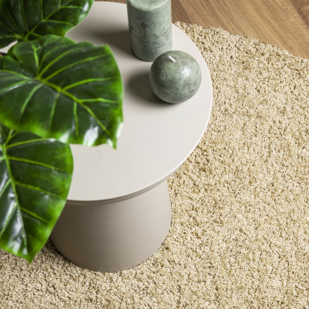 Tapis Shaggy Pamplona Poils Longs Moderne Ø 240 Cm Doré-La-Fabrique-Industrielle