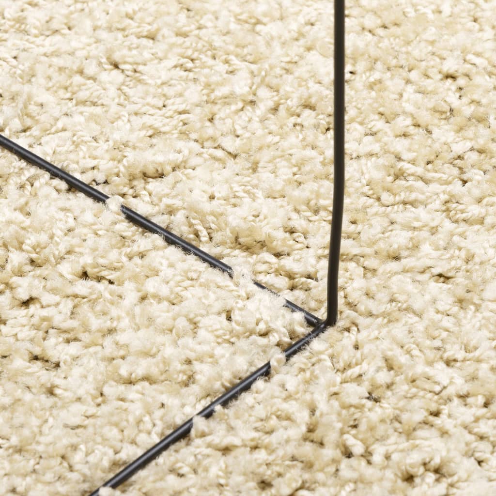 Tapis Shaggy Pamplona Poils Longs Moderne Ø 240 Cm Doré-La-Fabrique-Industrielle
