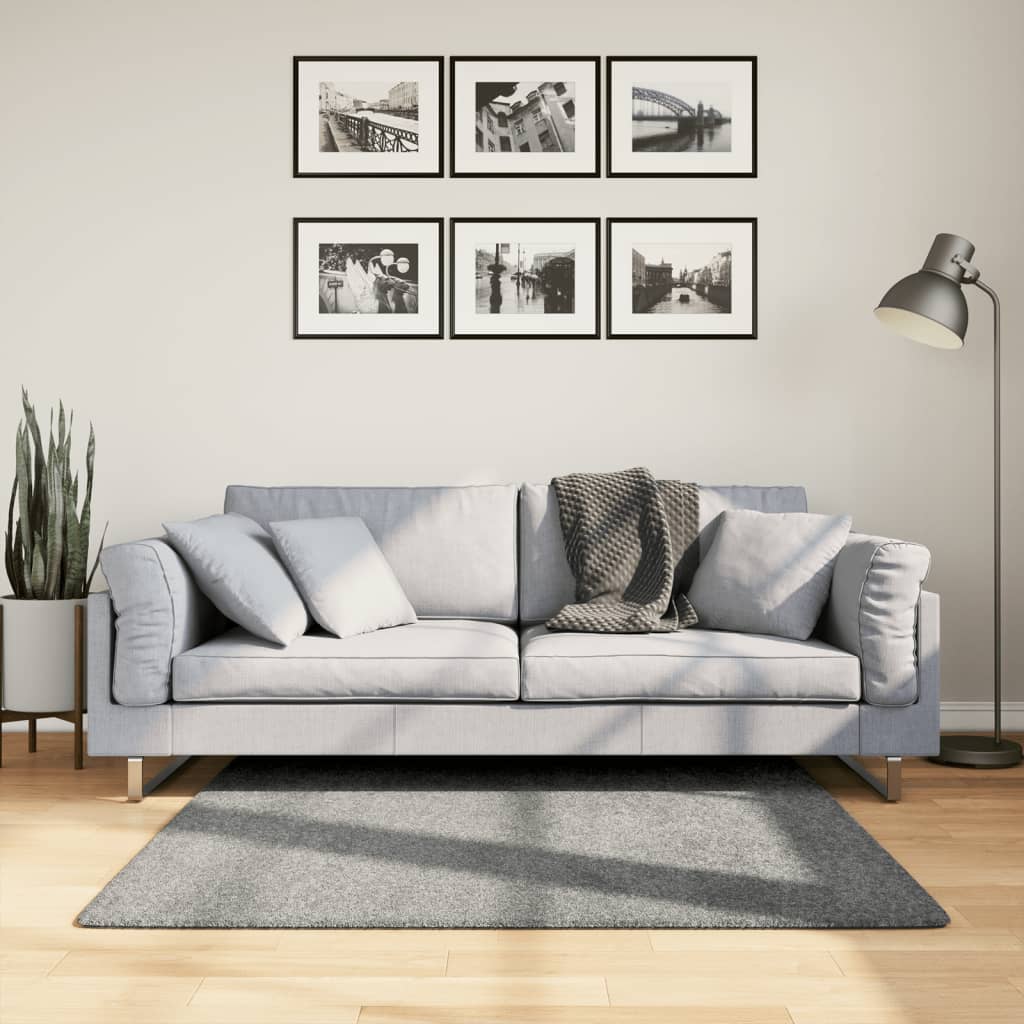 Tapis Shaggy Pamplona Poils Longs Moderne Vert-120 x 120 cm-La-Fabrique-Industrielle