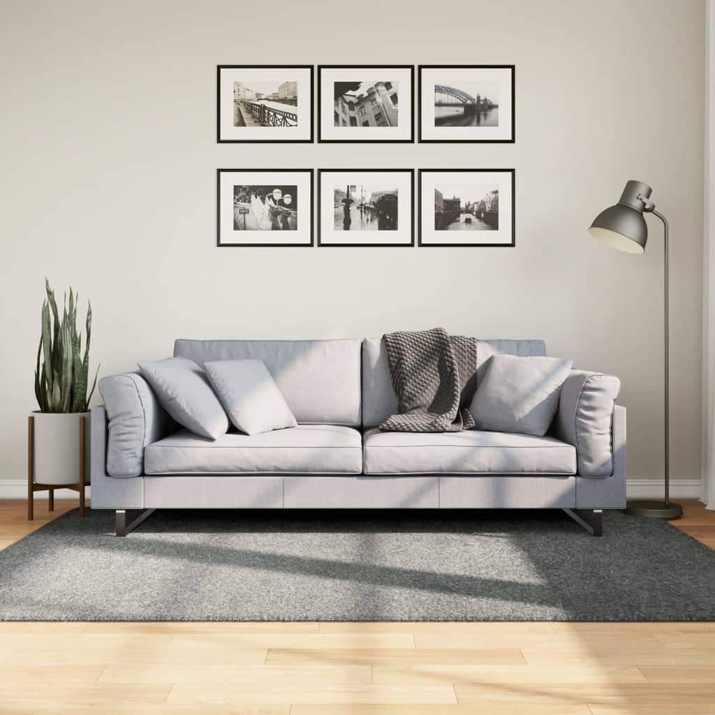 Tapis Shaggy Pamplona Poils Longs Moderne Vert-140 x 200 cm-La-Fabrique-Industrielle