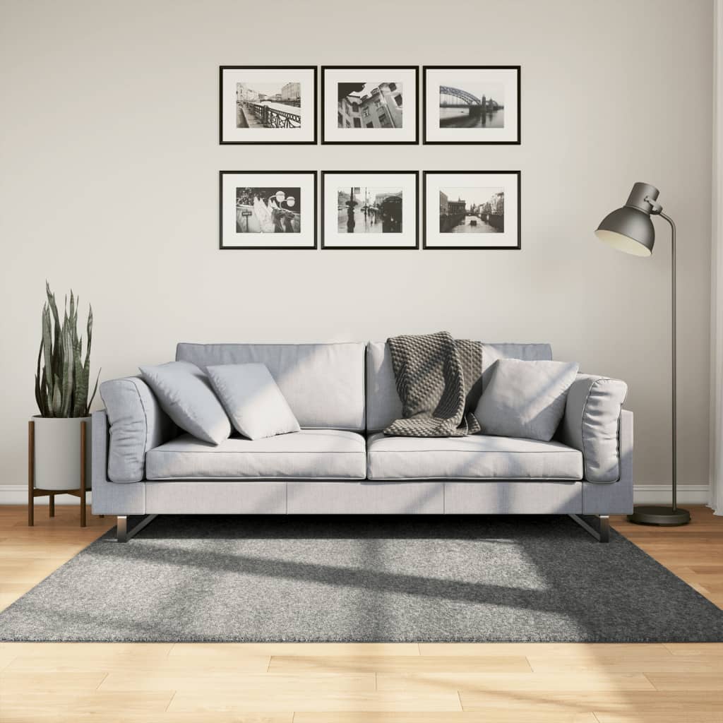 Tapis Shaggy Pamplona Poils Longs Moderne Vert-160 x 160 cm-La-Fabrique-Industrielle