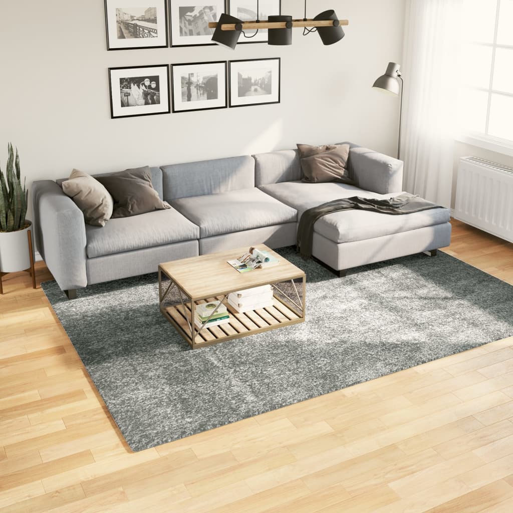Tapis Shaggy Pamplona Poils Longs Moderne Vert-200 x 280 cm-La-Fabrique-Industrielle