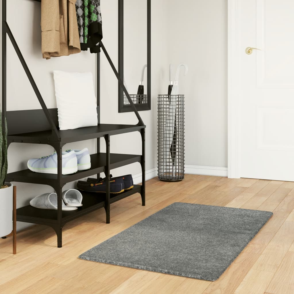 Tapis Shaggy Pamplona Poils Longs Moderne Vert-60 x 110 cm-La-Fabrique-Industrielle
