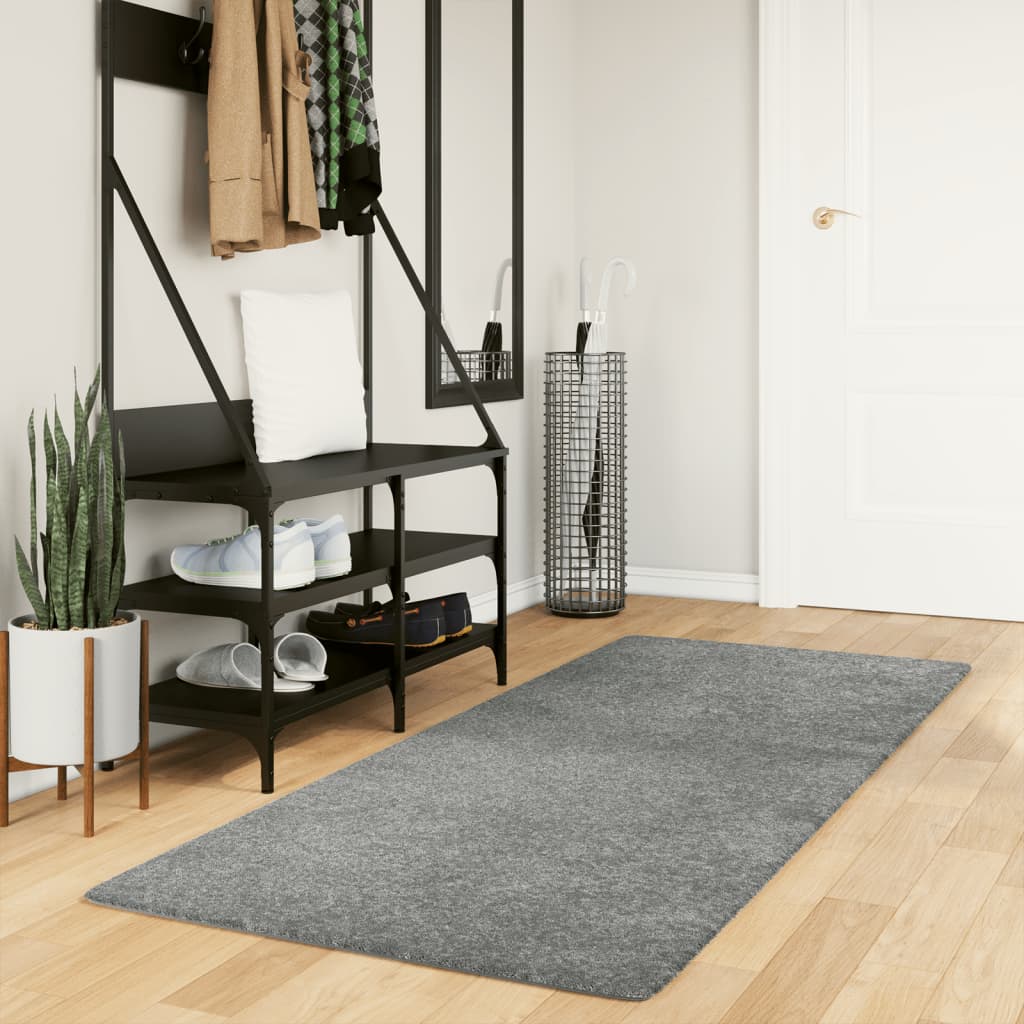 Tapis Shaggy Pamplona Poils Longs Moderne Vert-80 x 200 cm-La-Fabrique-Industrielle