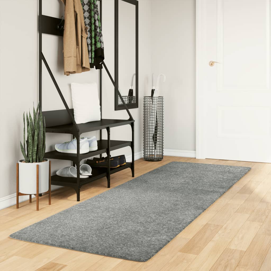 Tapis Shaggy Pamplona Poils Longs Moderne Vert-80 x 250 cm-La-Fabrique-Industrielle