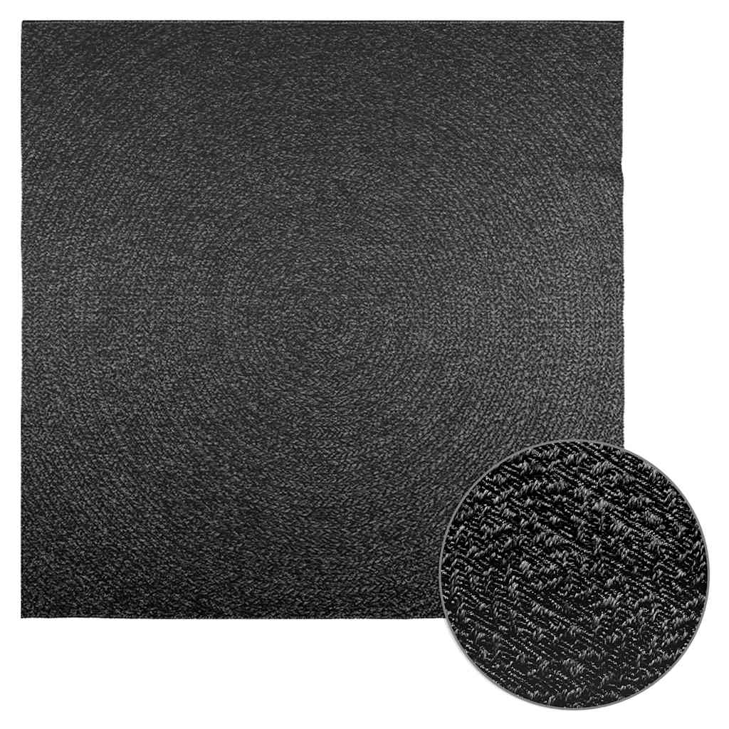 Tapis Zizur Aspect De Jute Intérieur Extérieur Anthracite-Rond-200 x 200 cm-La-Fabrique-Industrielle