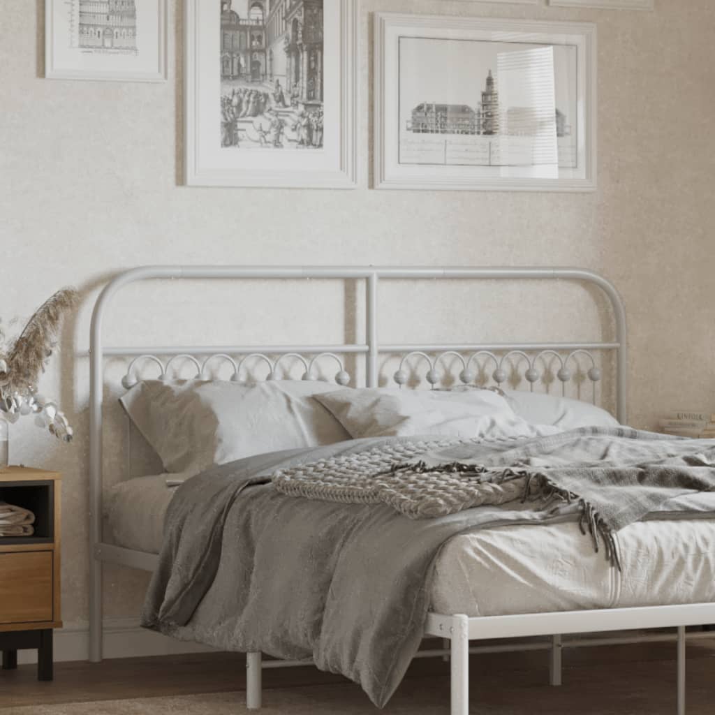 Tête de Lit Double Industrielle en Métal-Blanc-1-150 cm-La-Fabrique-Industrielle