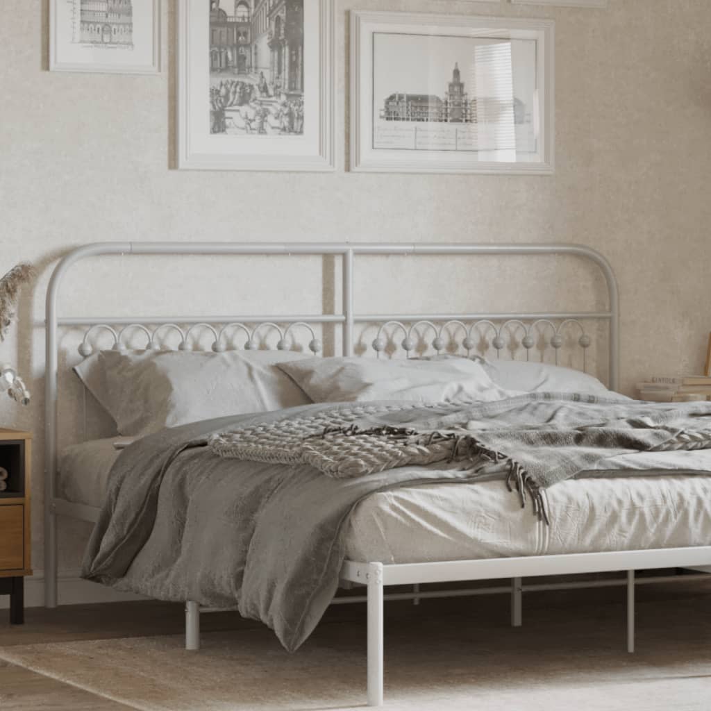 Tête de Lit Double Industrielle en Métal-Blanc-1-180 cm-La-Fabrique-Industrielle