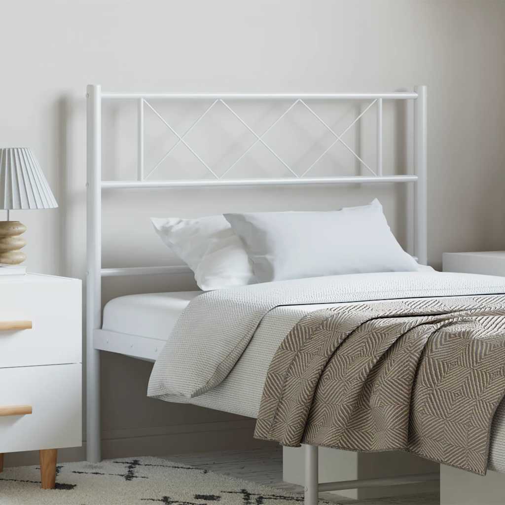 Tête de Lit Élégante en Métal Industriel-Blanc-1-100 cm-La-Fabrique-Industrielle
