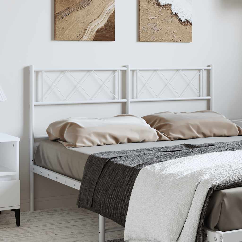 Tête de Lit Élégante en Métal Industriel-Blanc-1-150 cm-La-Fabrique-Industrielle
