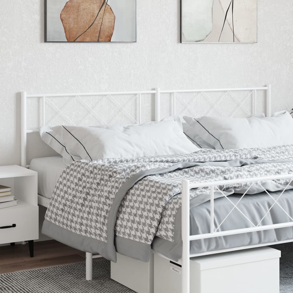 Tête de Lit Élégante en Métal Industriel-Blanc-1-160 cm-La-Fabrique-Industrielle