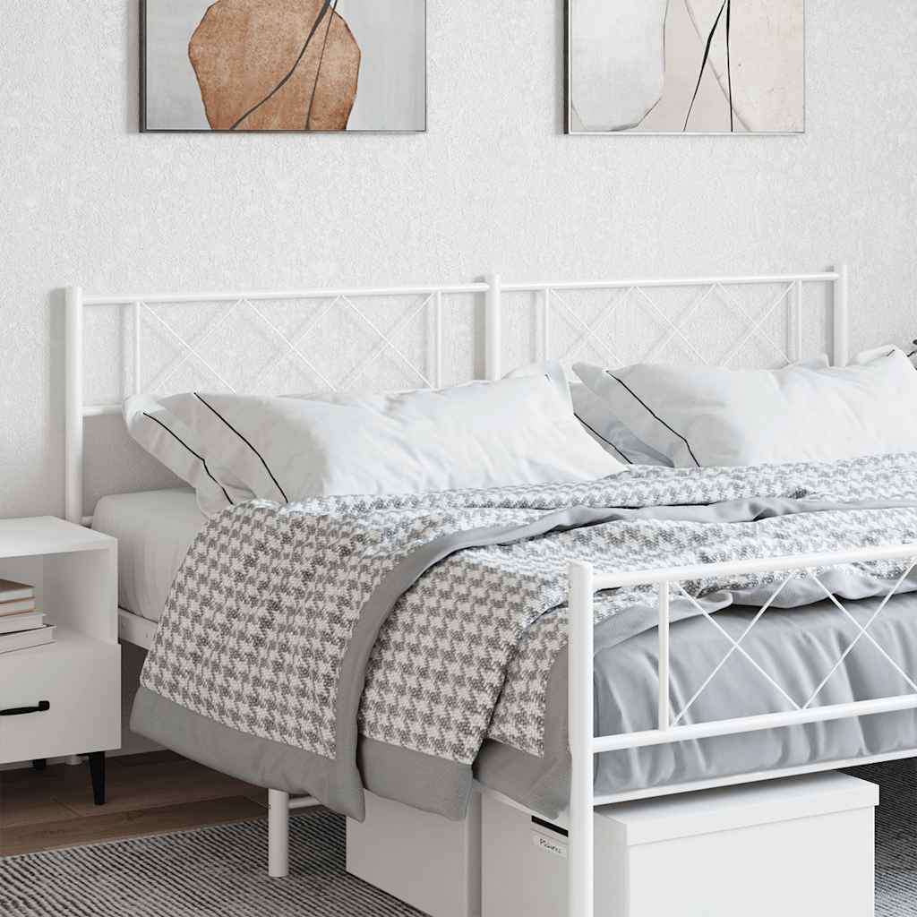 Tête de Lit Élégante en Métal Industriel-Blanc-1-180 cm-La-Fabrique-Industrielle