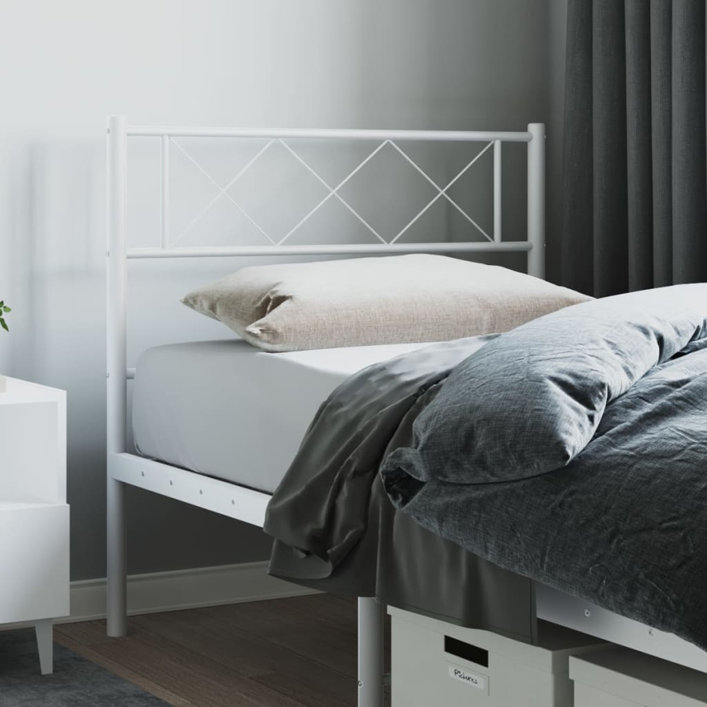 Tête de Lit Élégante en Métal Industriel-Blanc-1-90 cm-La-Fabrique-Industrielle