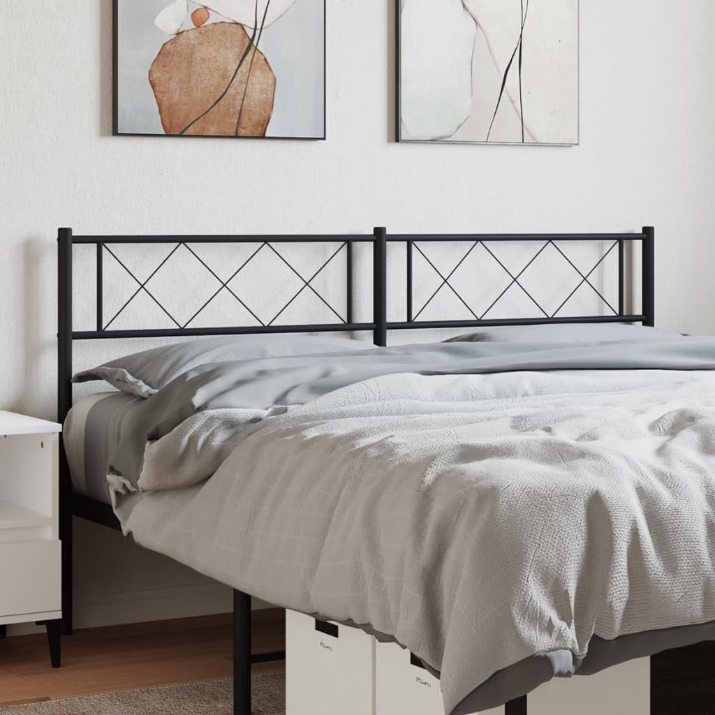 Tête de Lit Élégante en Métal Industriel-Noir-1-140 cm-La-Fabrique-Industrielle