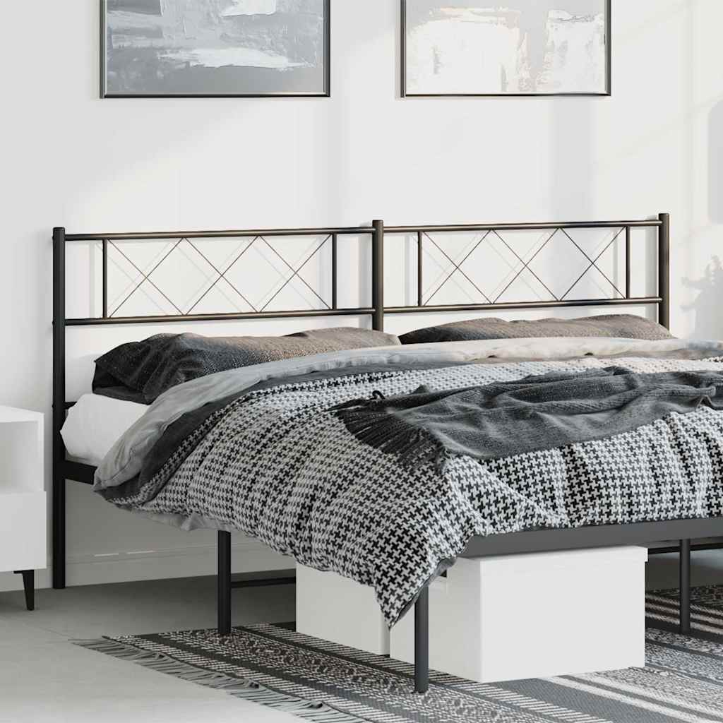 Tête de Lit Élégante en Métal Industriel-Noir-1-180 cm-La-Fabrique-Industrielle