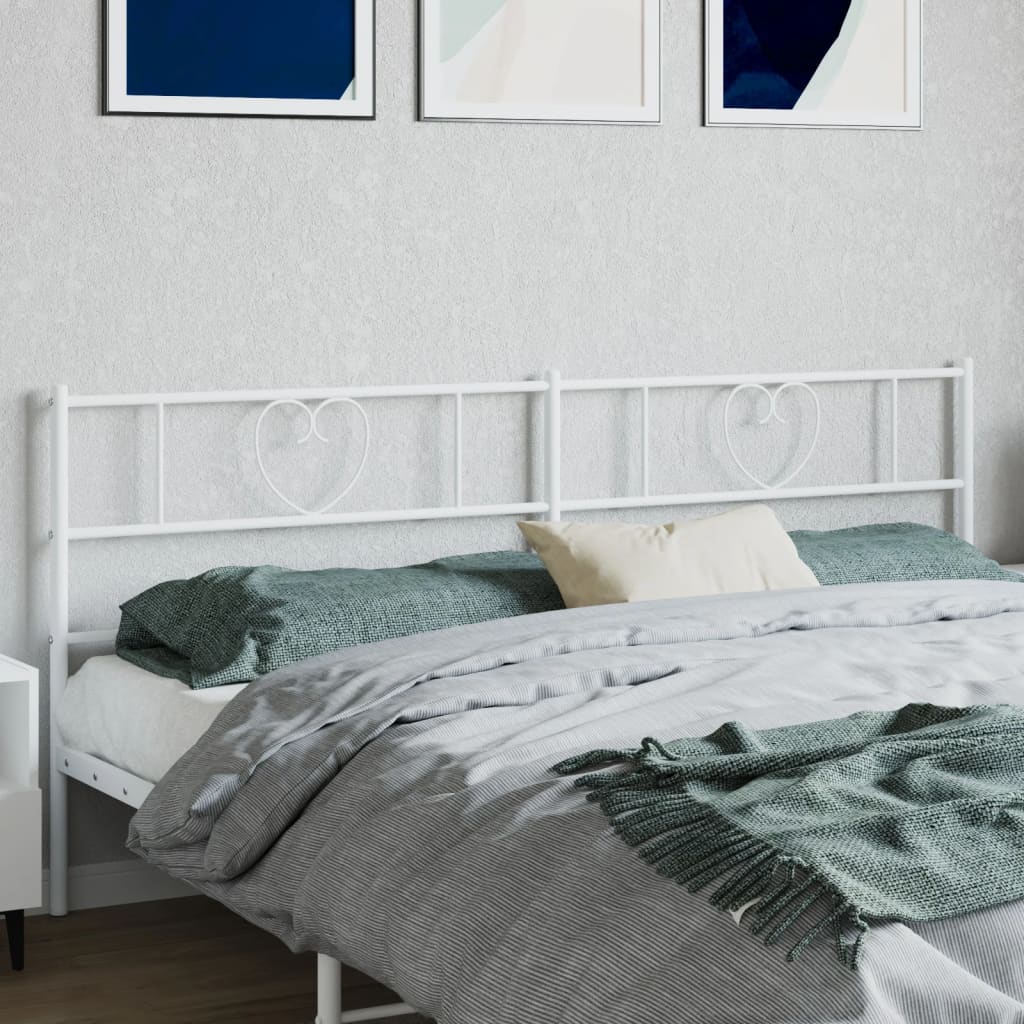 Tête de Lit Industrielle en Acier Moderne-Blanc-1-193 cm-La-Fabrique-Industrielle