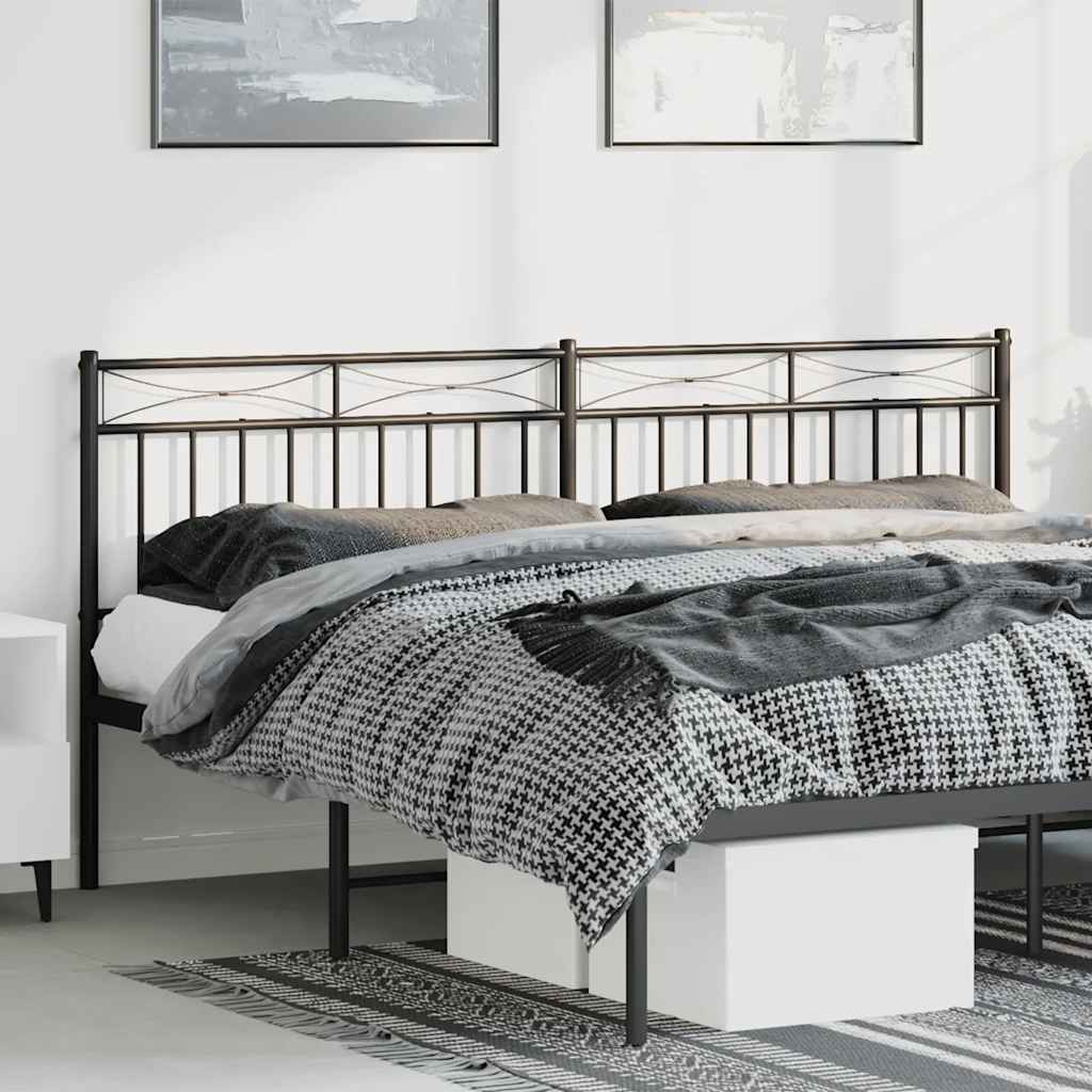 Tête de Lit Industrielle en Métal 140 cm-Noir-1-180 cm-La-Fabrique-Industrielle