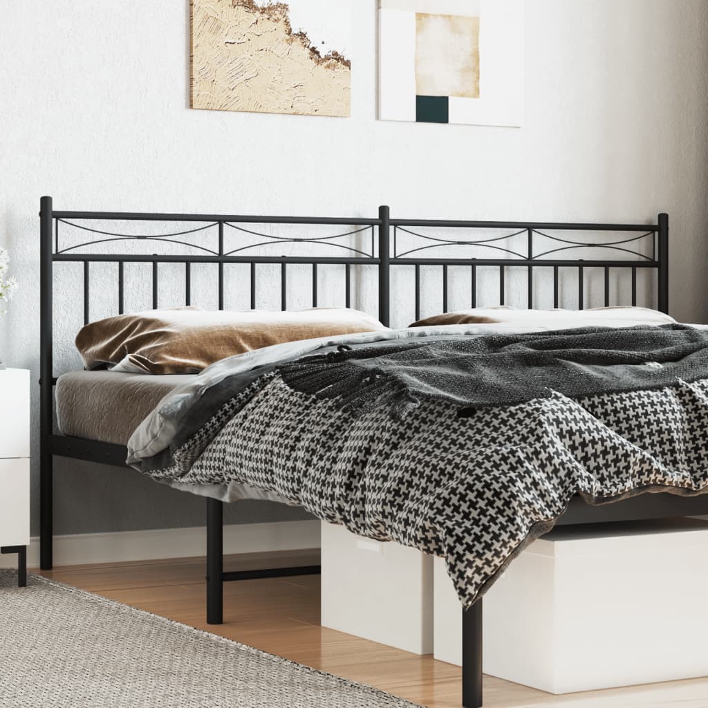 Tête de Lit Industrielle en Métal 140 cm-Noir-1-193 cm-La-Fabrique-Industrielle
