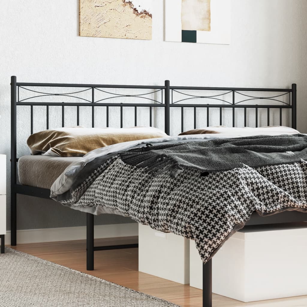 Tête de Lit Industrielle en Métal 140 cm-Noir-1-200 cm-La-Fabrique-Industrielle