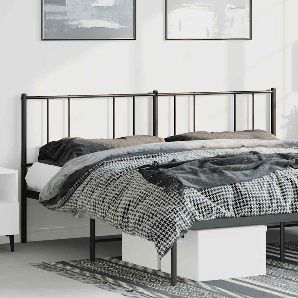 Tête de Lit Industrielle en Métal Blanc-Noir-1-180 cm-La-Fabrique-Industrielle
