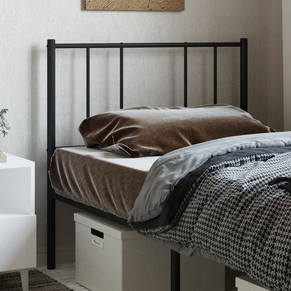 Tête de Lit Industrielle en Métal Blanc-Noir-1-90 cm-La-Fabrique-Industrielle