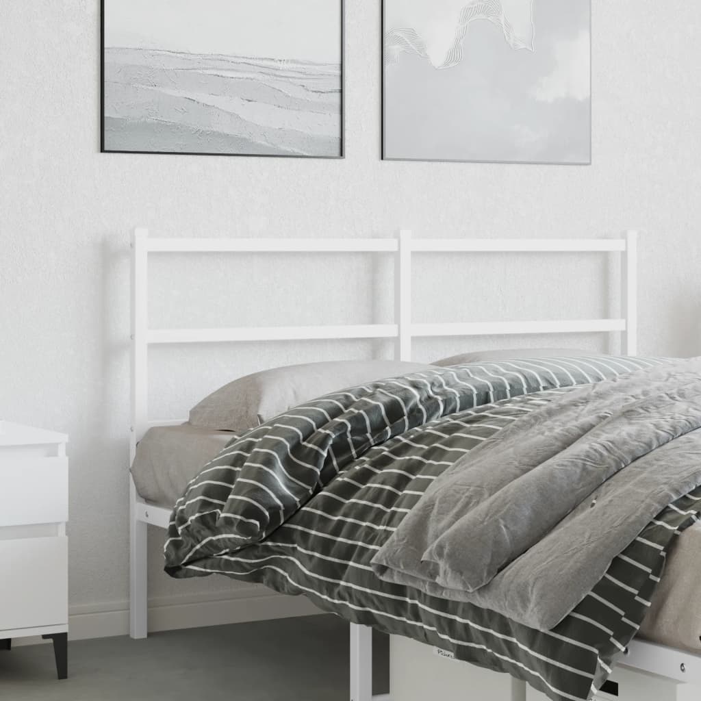 Tête de Lit Industrielle en Métal avec Barreaux-Blanc-1-135 cm-La-Fabrique-Industrielle