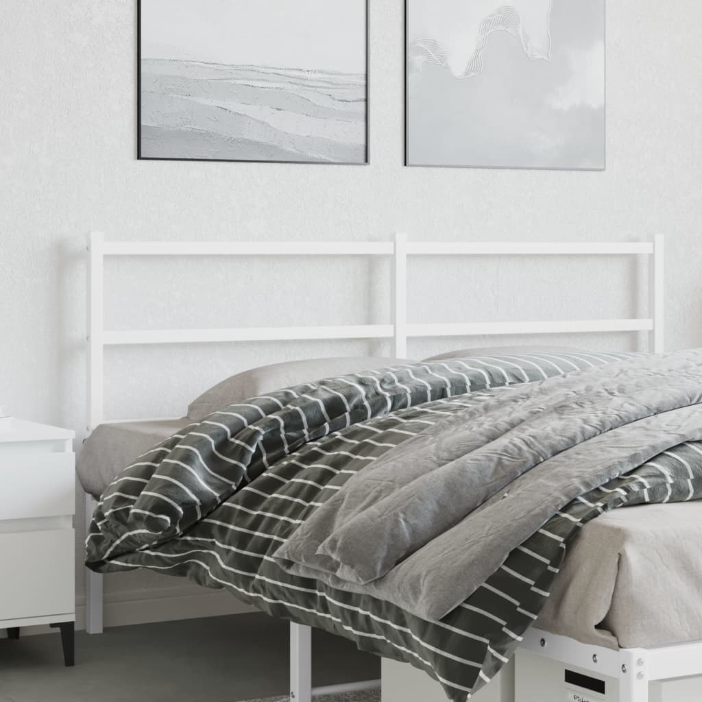 Tête de Lit Industrielle en Métal avec Barreaux-Blanc-1-150 cm-La-Fabrique-Industrielle