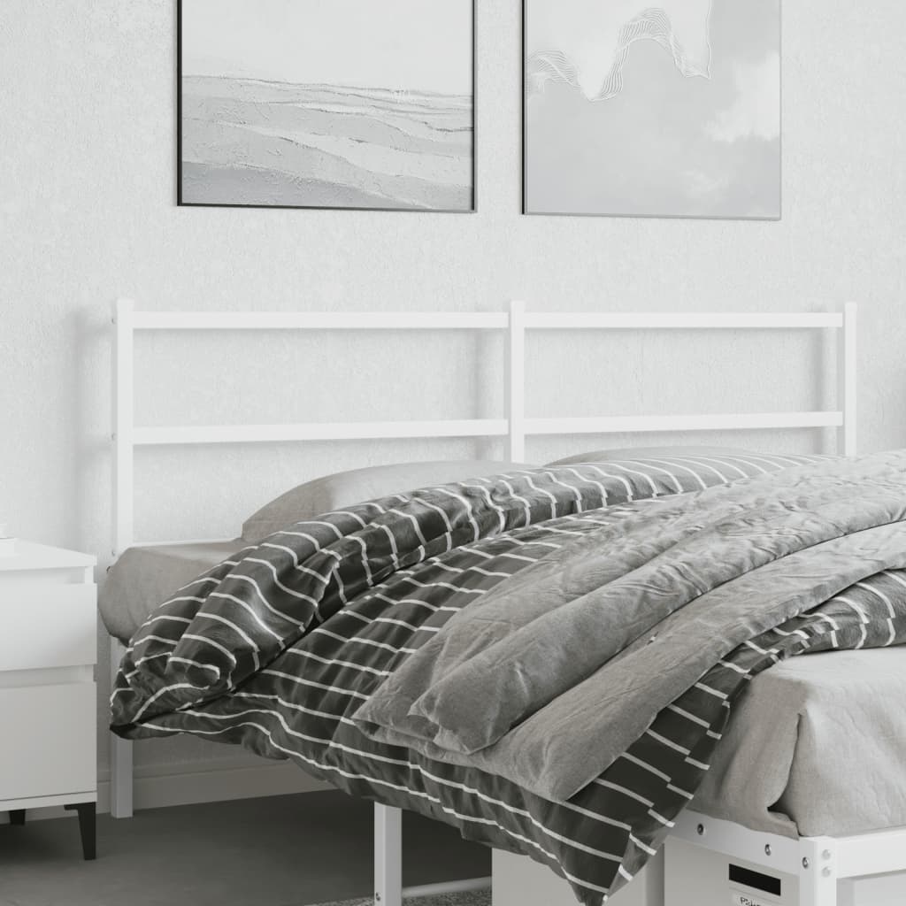 Tête de Lit Industrielle en Métal avec Barreaux-Blanc-1-160 cm-La-Fabrique-Industrielle