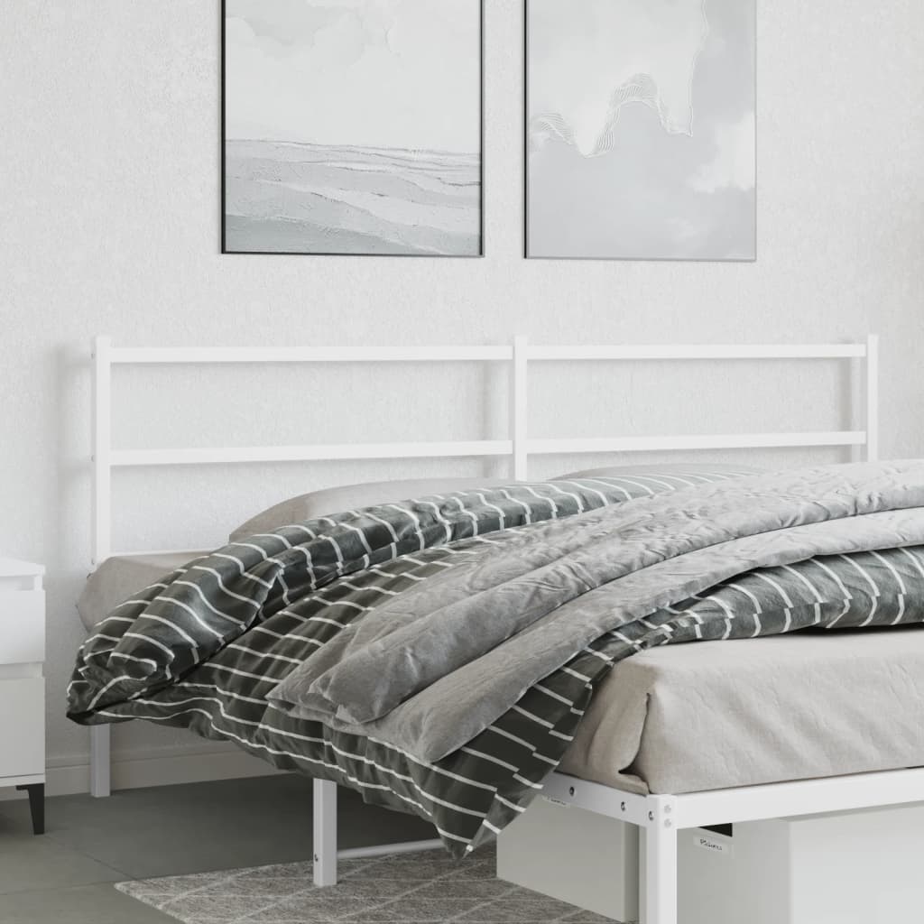 Tête de Lit Industrielle en Métal avec Barreaux-Blanc-1-180 cm-La-Fabrique-Industrielle