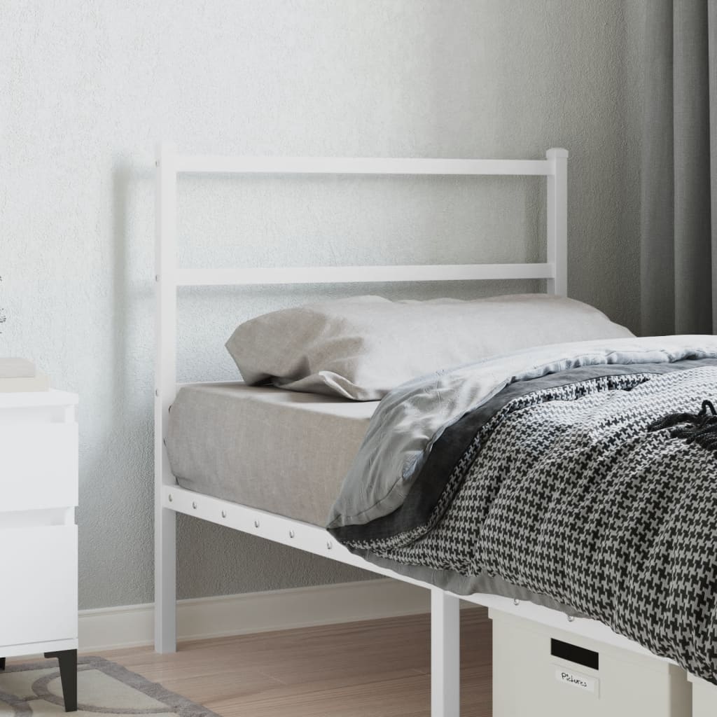Tête de Lit Industrielle en Métal avec Barreaux-Blanc-1-90 cm-La-Fabrique-Industrielle