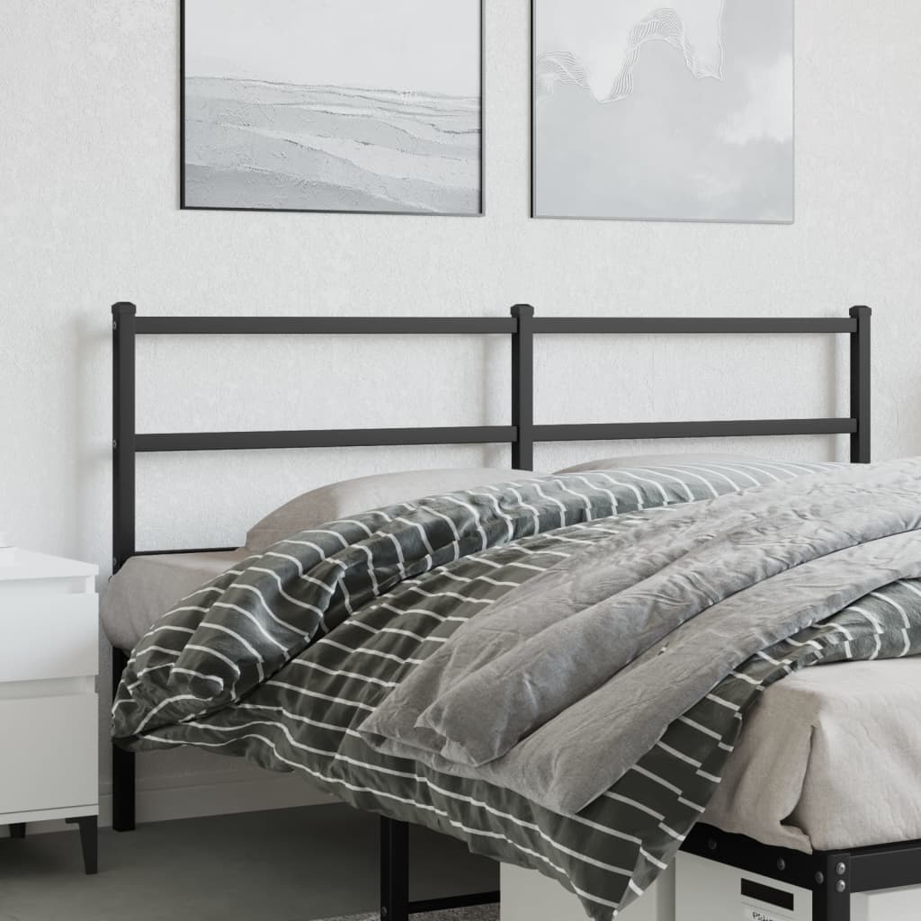Tête de Lit Industrielle en Métal avec Barreaux-Noir-1-160 cm-La-Fabrique-Industrielle