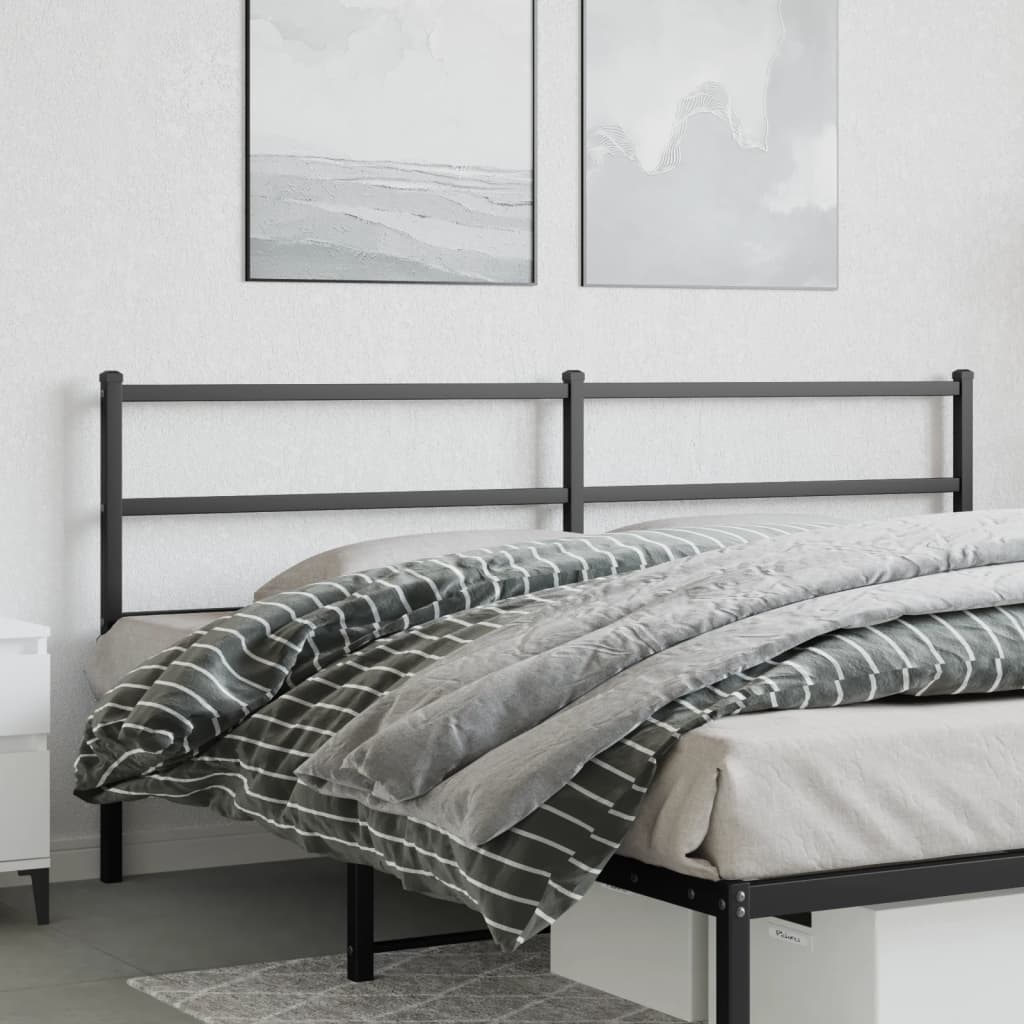 Tête de Lit Industrielle en Métal avec Barreaux-Noir-1-180 cm-La-Fabrique-Industrielle