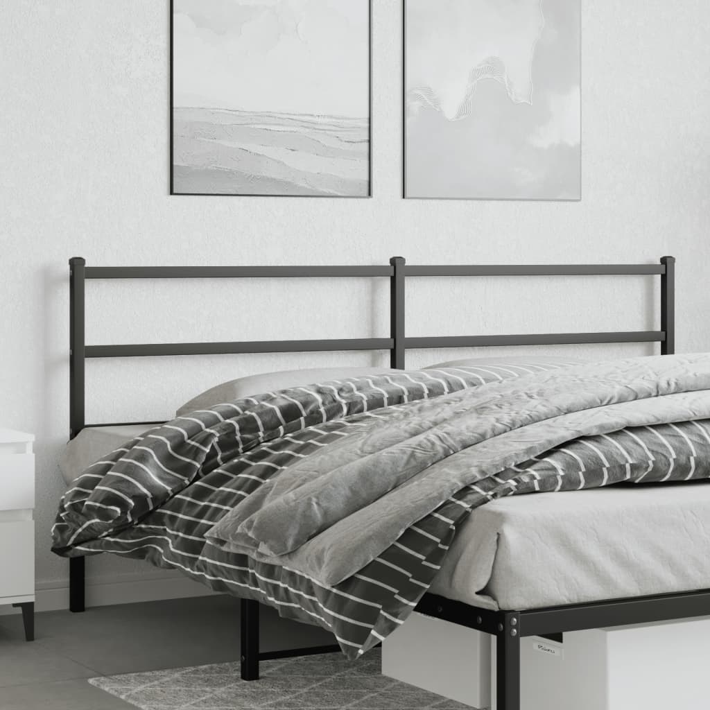 Tête de Lit Industrielle en Métal avec Barreaux-Noir-1-193 cm-La-Fabrique-Industrielle