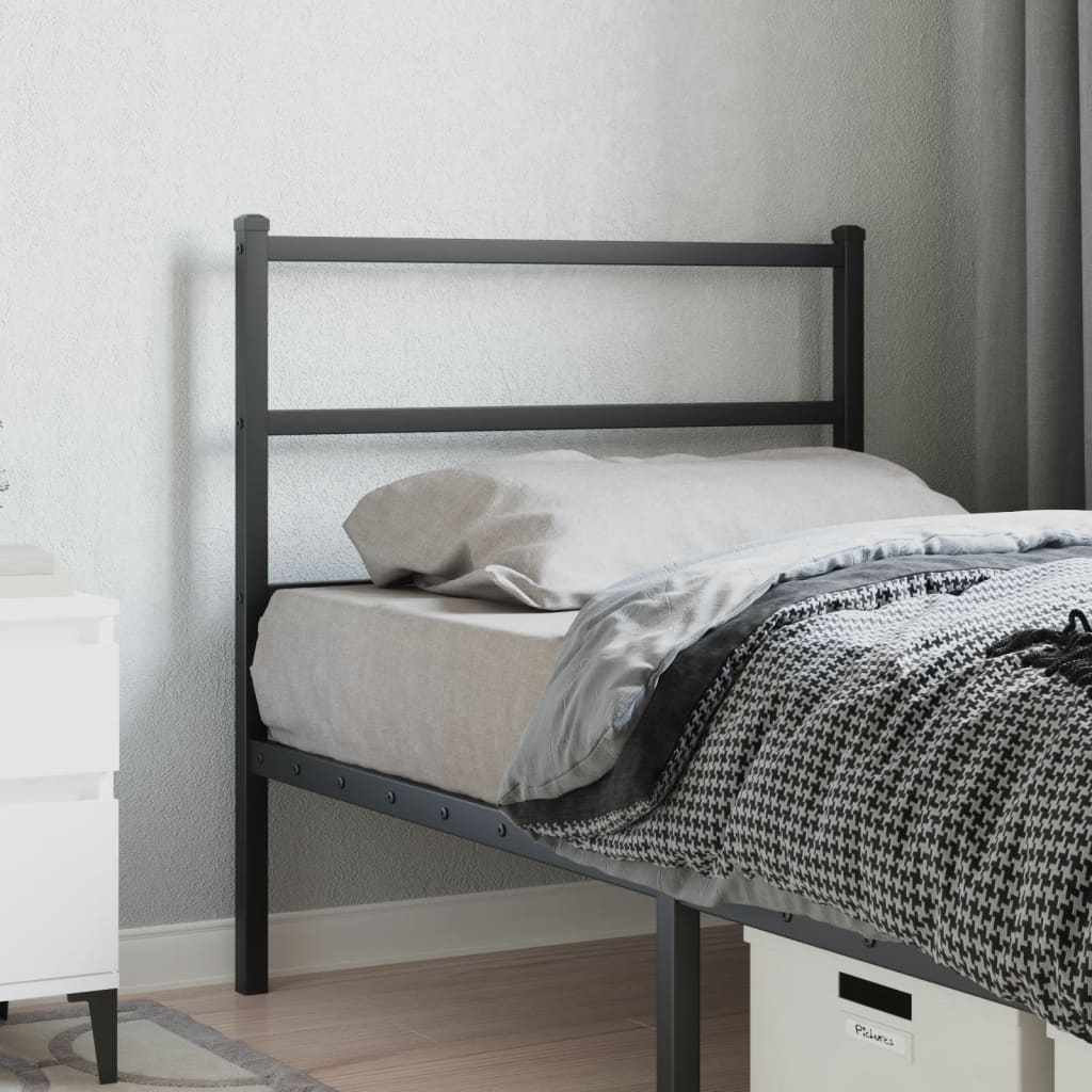 Tête de Lit Industrielle en Métal avec Barreaux-Noir-1-90 cm-La-Fabrique-Industrielle