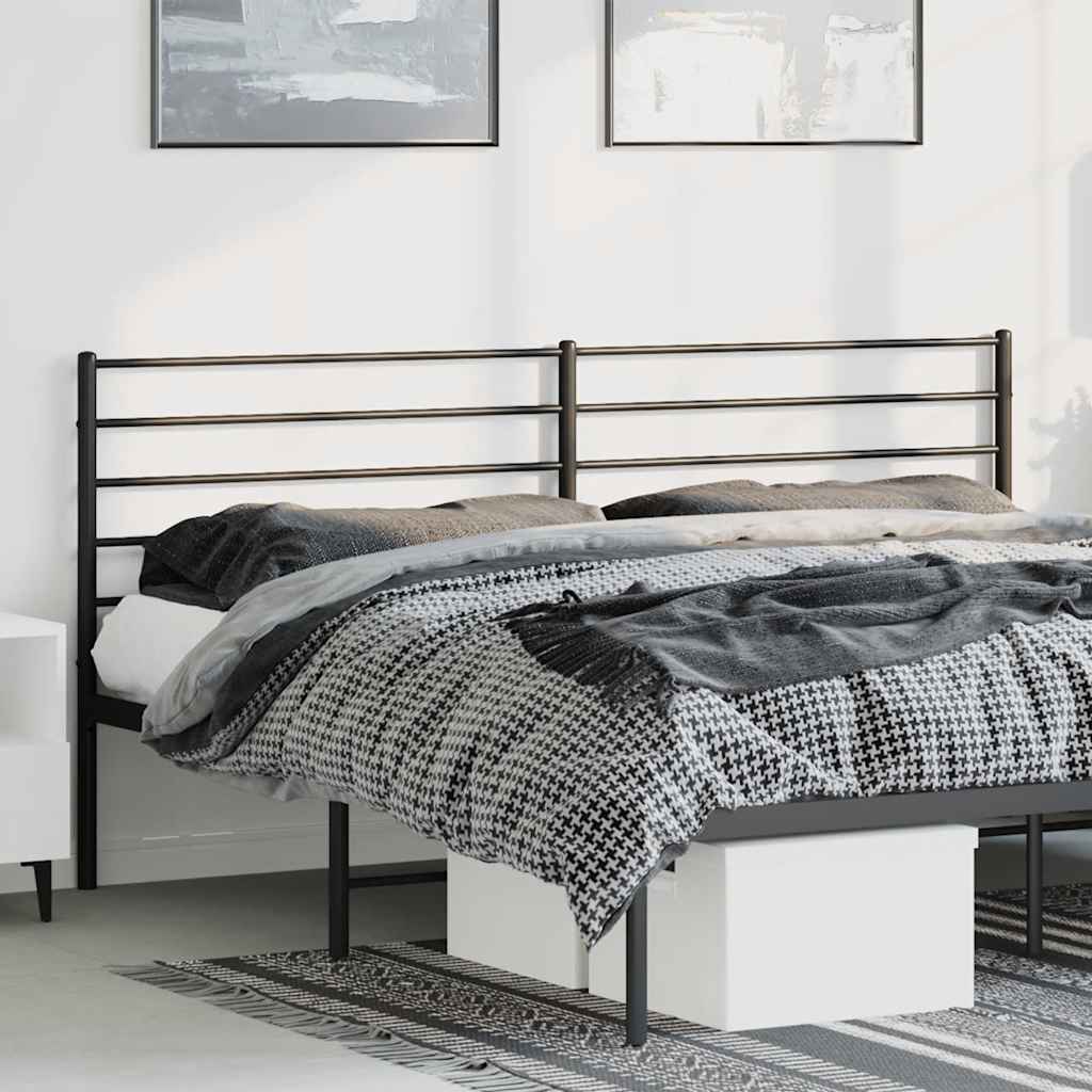 Tête de Lit King en Acier Style Industriel-Noir-1-180 cm-La-Fabrique-Industrielle