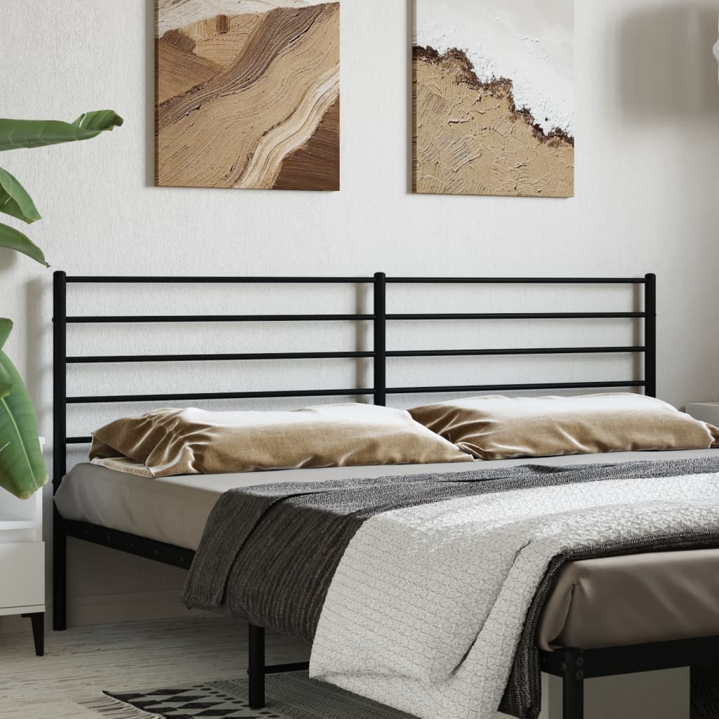 Tête de Lit King en Acier Style Industriel-Noir-1-200 cm-La-Fabrique-Industrielle