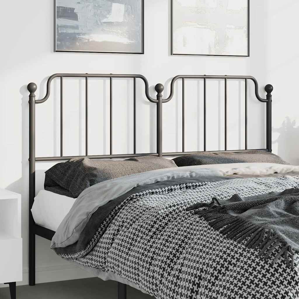 Tête de Lit au Charme Vintage en Métal Noir-Noir-1-150 cm-La-Fabrique-Industrielle