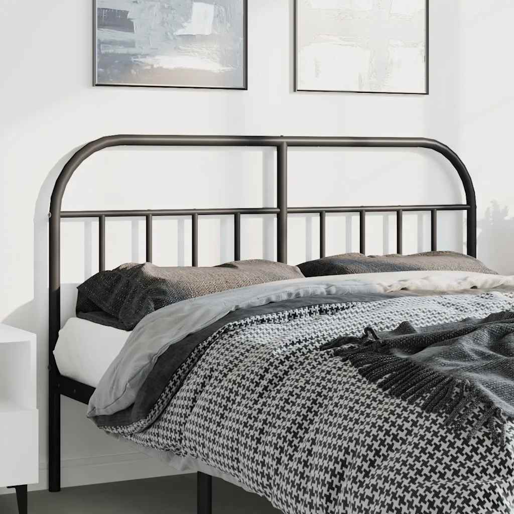 Tête de Lit en Métal Blanc Industriel-Noir-1-150 cm-La-Fabrique-Industrielle