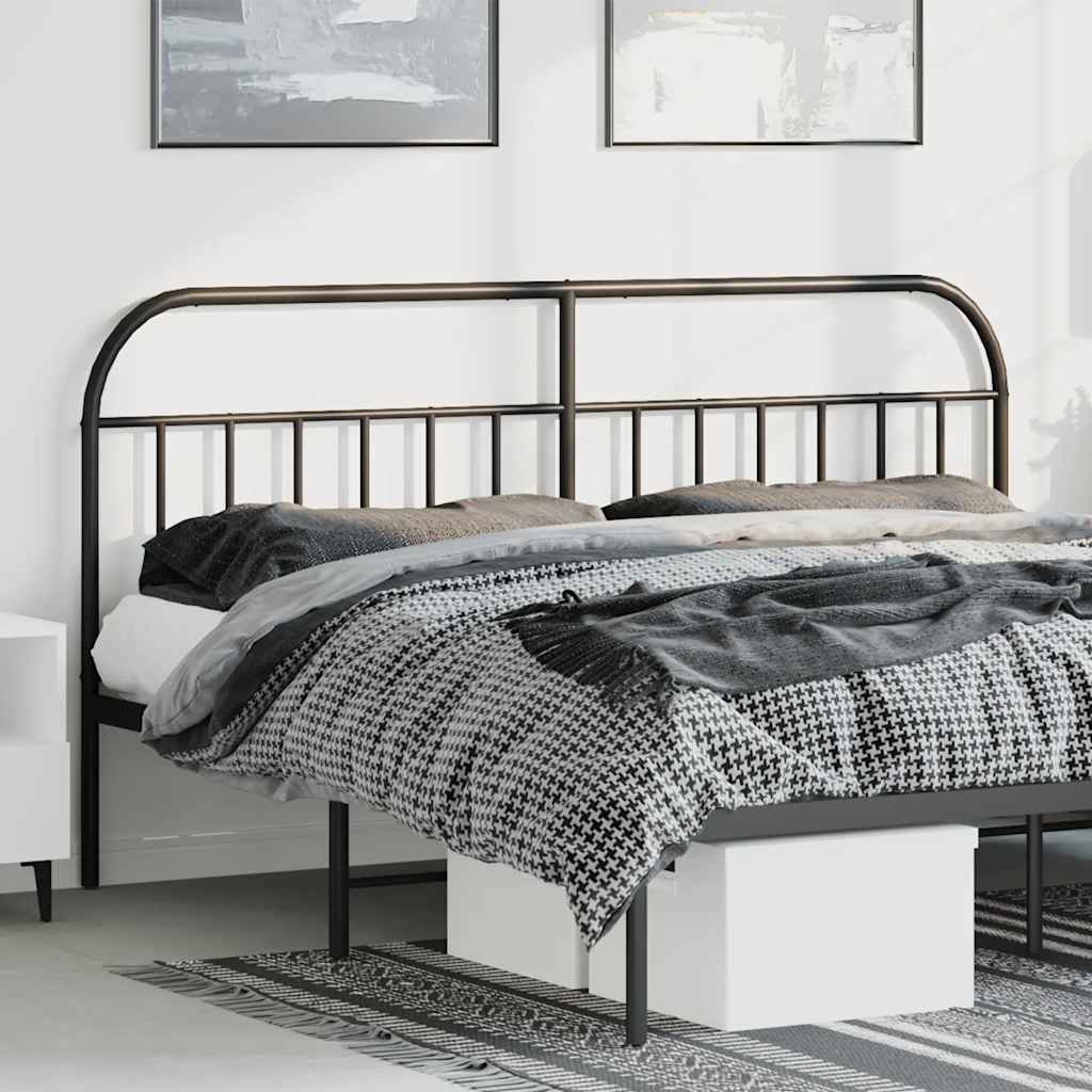 Tête de Lit en Métal Blanc Industriel-Noir-1-180 cm-La-Fabrique-Industrielle